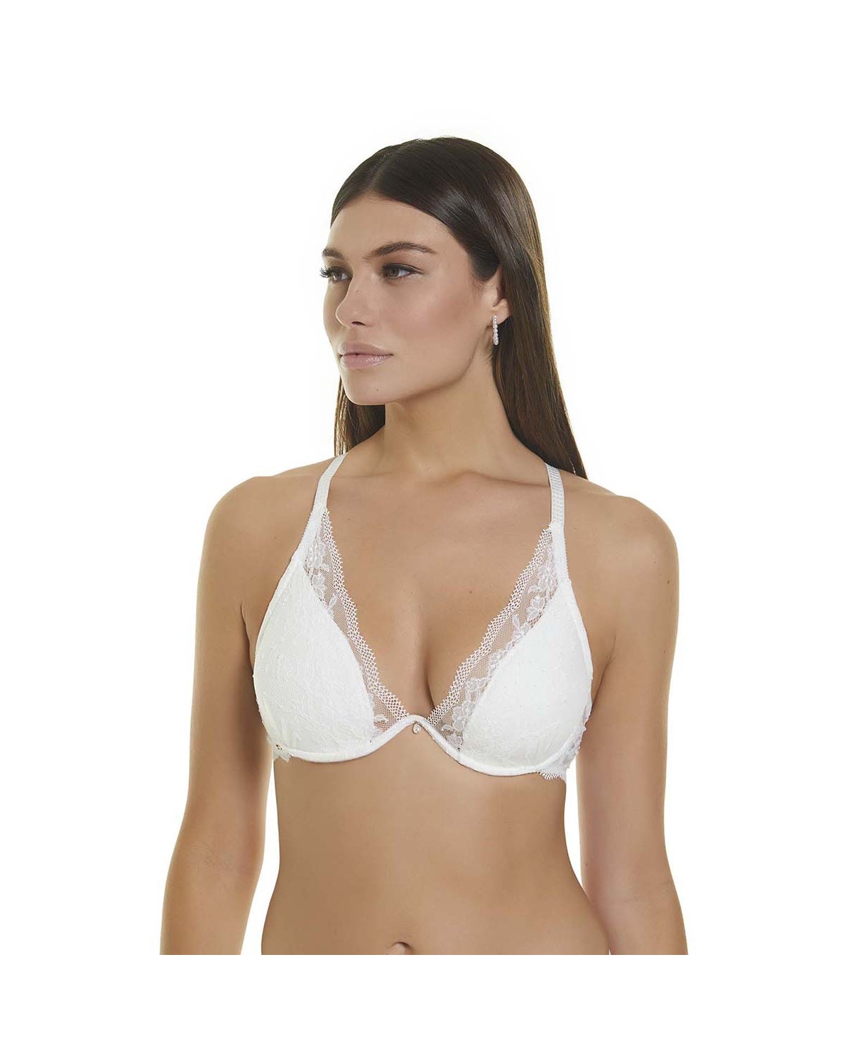 STRAPLESS PUSH UP BRA WITH CONTINUOUS UNDERWIRE